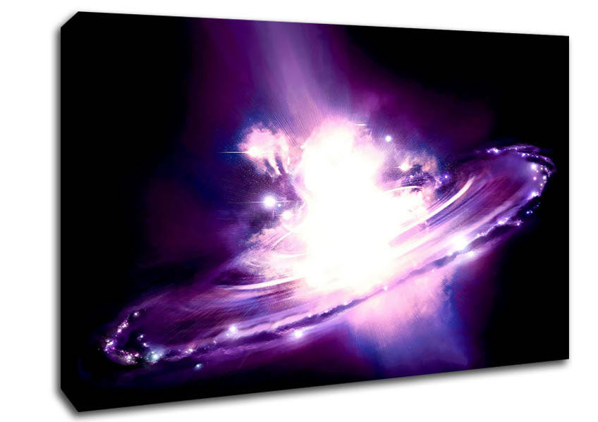 Pink Exploding Star Canvas Wall Art