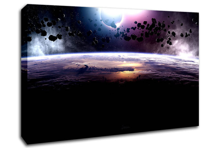 Asteroids Eclipse Canvas Wall Art