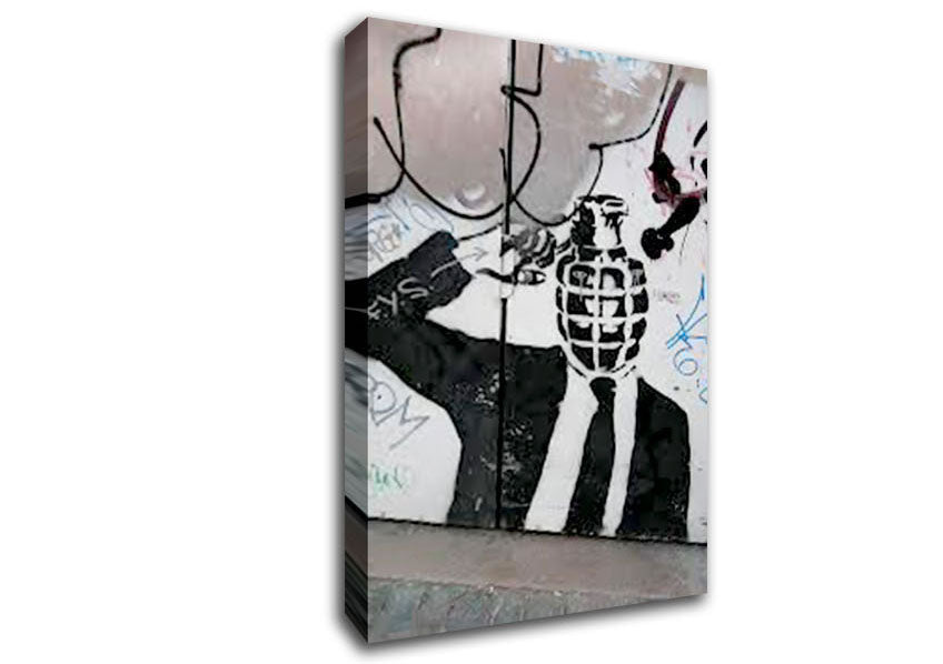 Bomb Head Canvas Wall Art