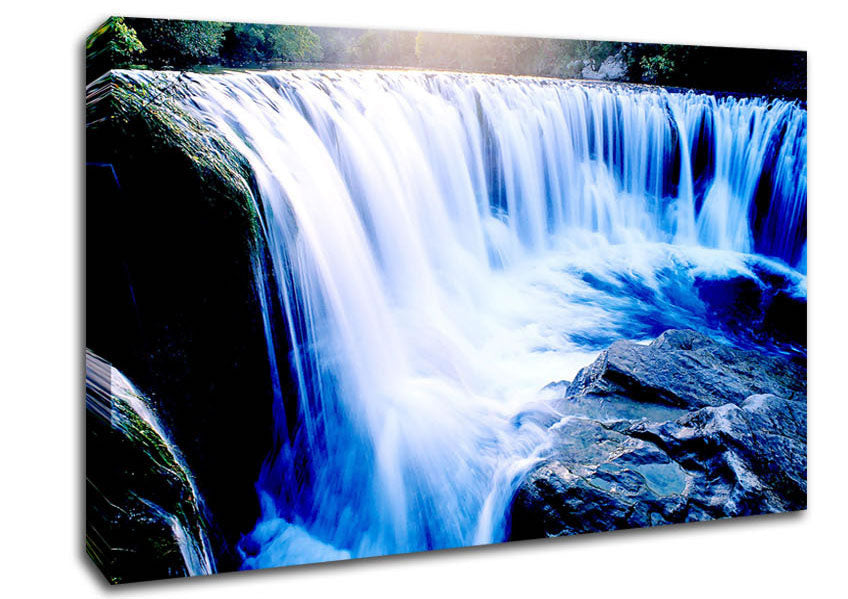 Rainbow Over Waterfall Canvas Wall Art