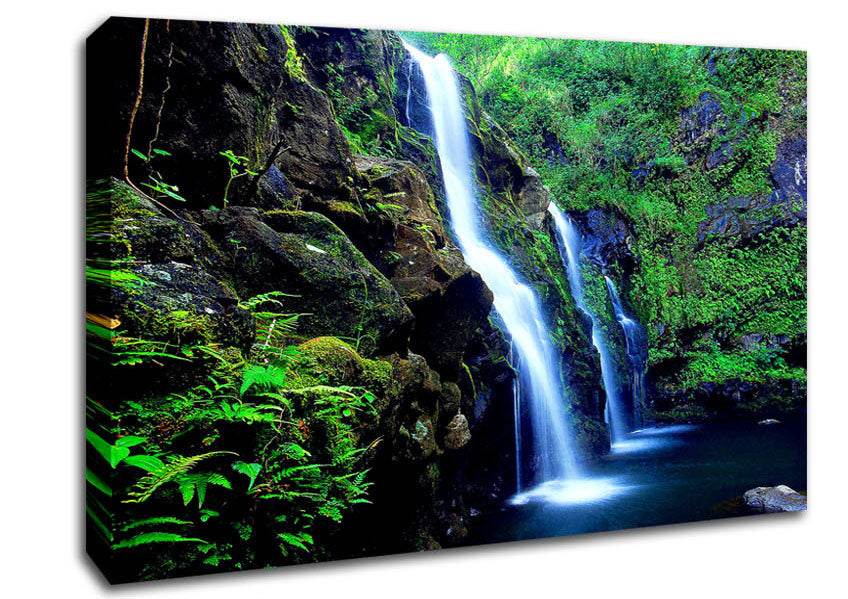 Waterfall Paradise Trio Canvas Wall Art