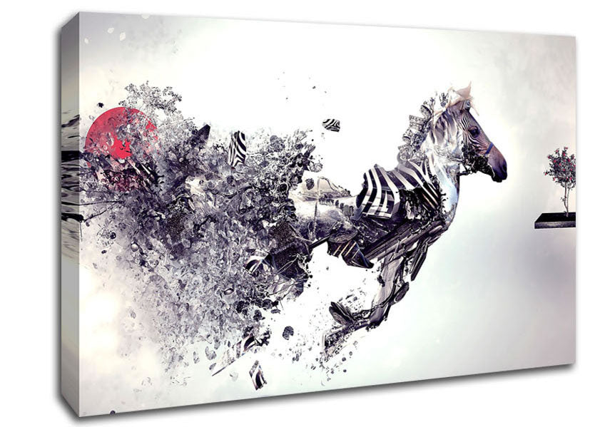 Abstract Zebra Canvas Wall Art