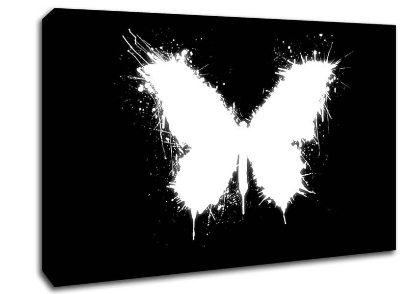 Black And White Butterfly Canvas Wall Art