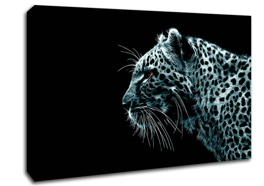 Cheetah Blues Canvas Wall Art