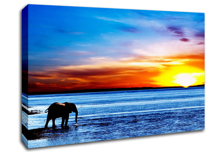 Elephant Ocean Canvas Wall Art