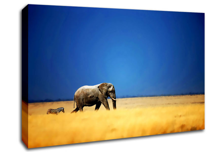 Elephant Safari Canvas Wall Art