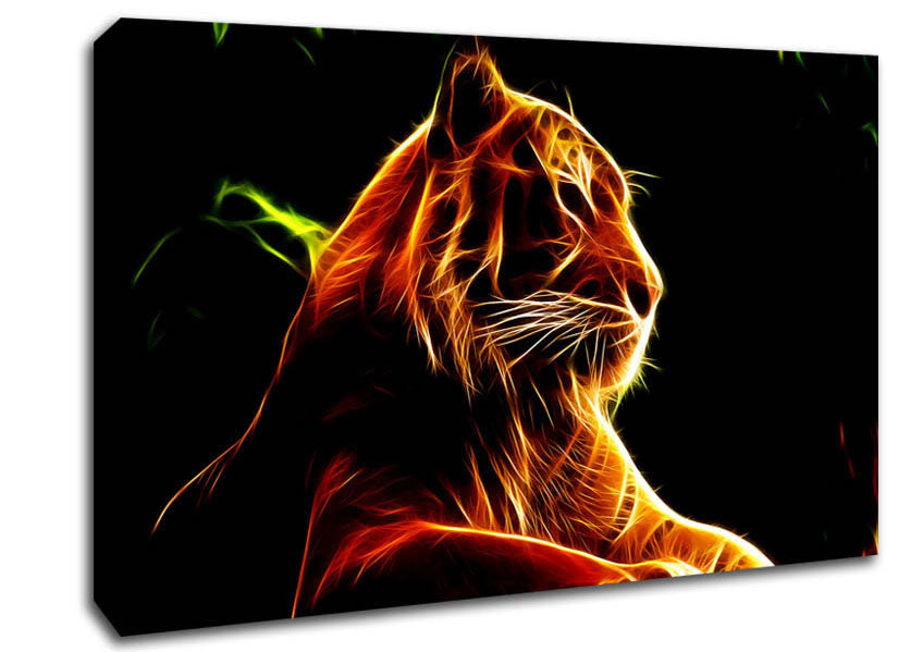 Tiger Blaze Canvas Wall Art