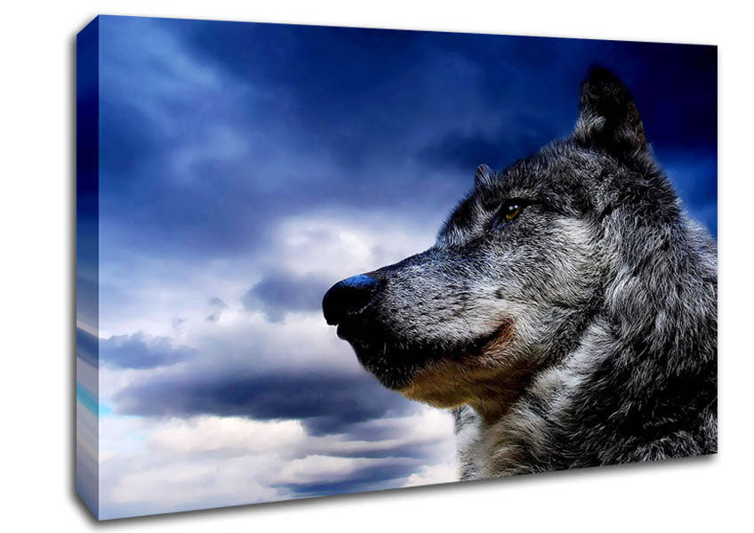 Wolf Clouds Canvas Wall Art