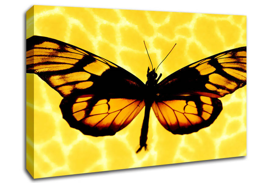 Yellow Butterfly Wings Canvas Wall Art