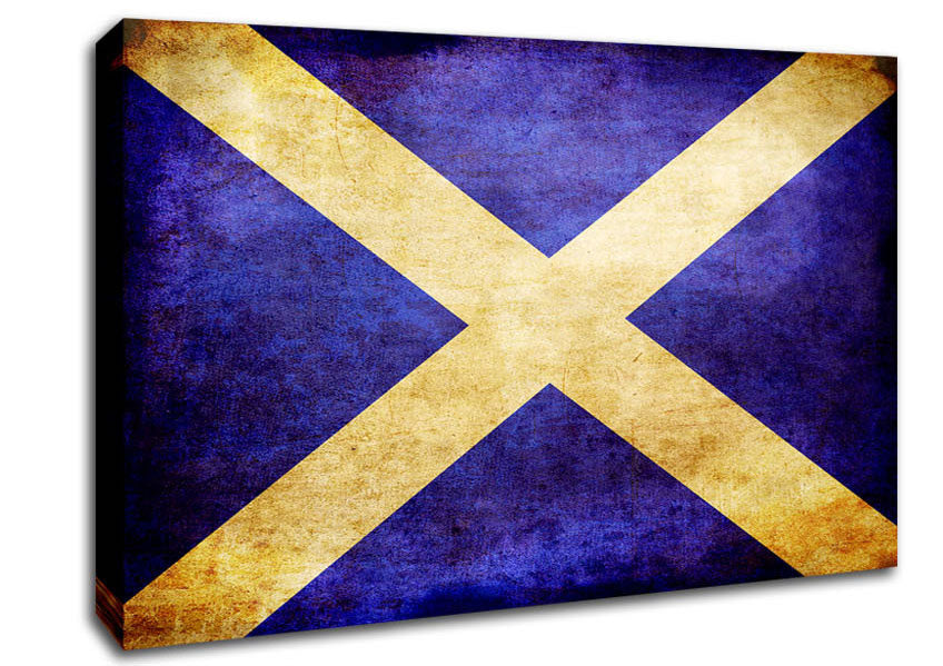 Scottish Grunge Flag Canvas Wall Art