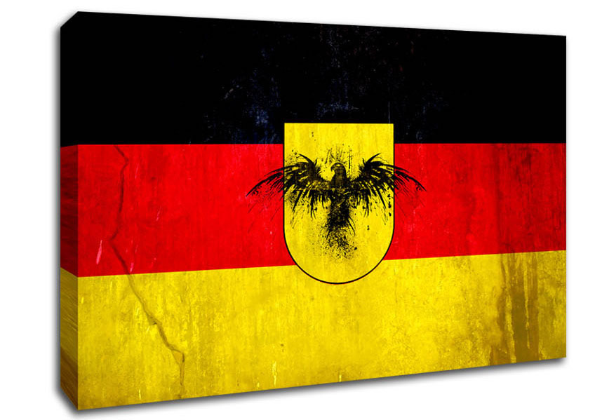German Flag Eagle Canvas Wall Art