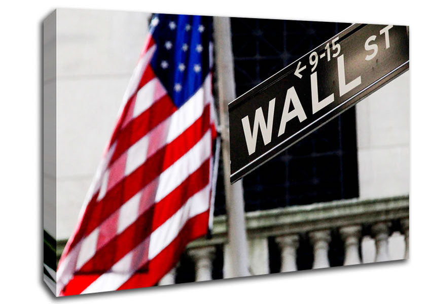 Wall Street Flag Canvas Wall Art
