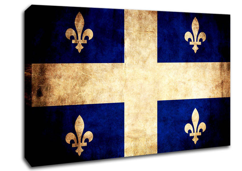 Canada Quebec Flag Canvas Wall Art