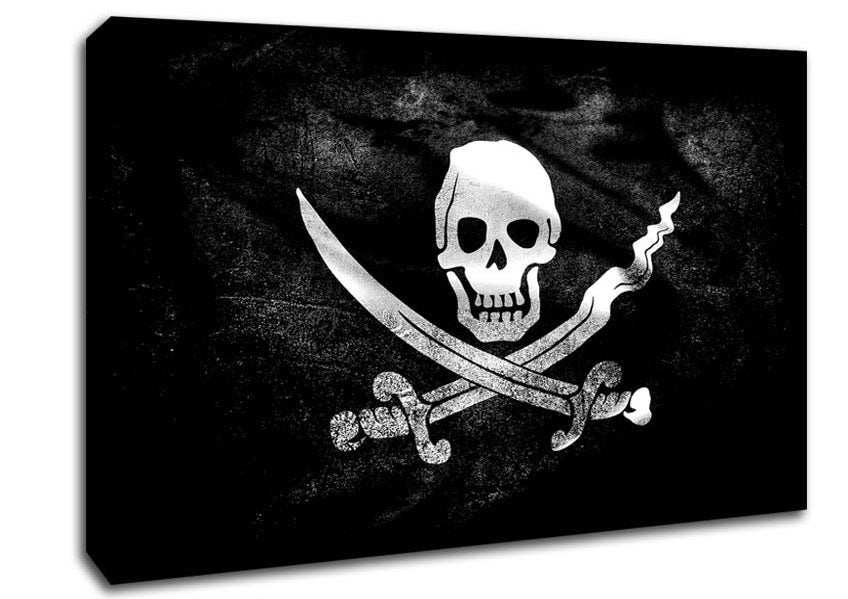 Skull And Crossbone Canvas Wall Art