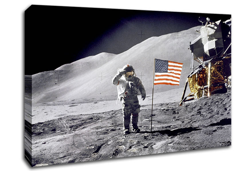 David Scott Gives Salute Canvas Wall Art