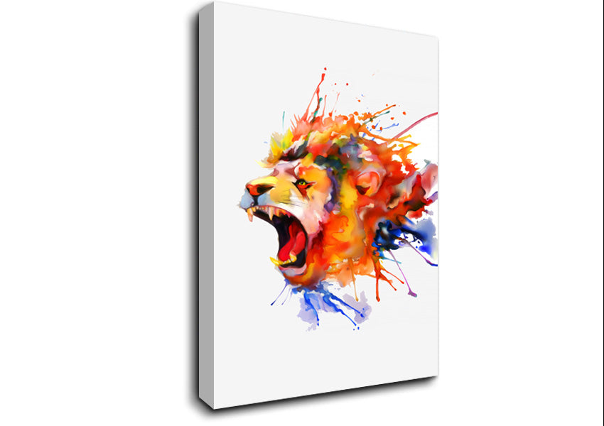 Roaring Lion Canvas Wall Art