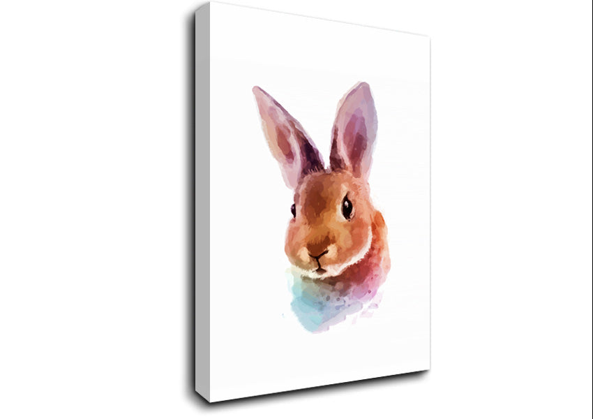 Rabbit Portrait Canvas Wall Art