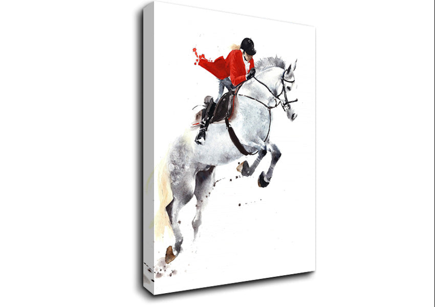 Horse Jumping Canvas Wall Art