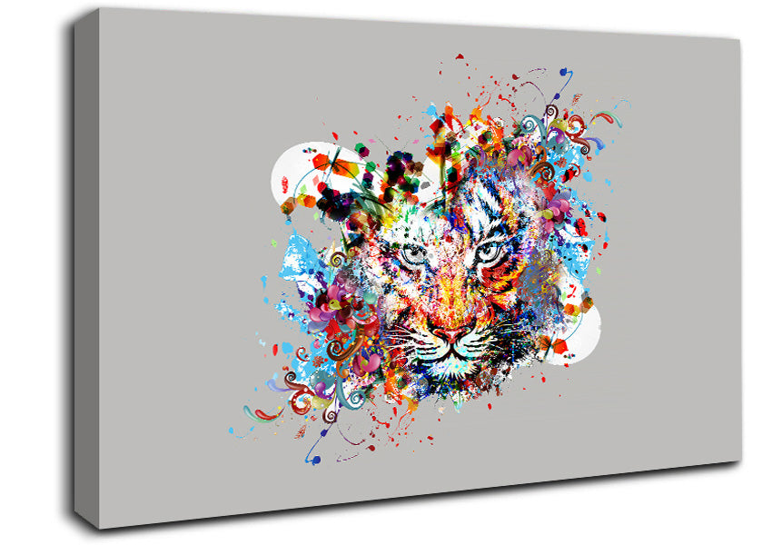 Tiger Swirls Canvas Wall Art