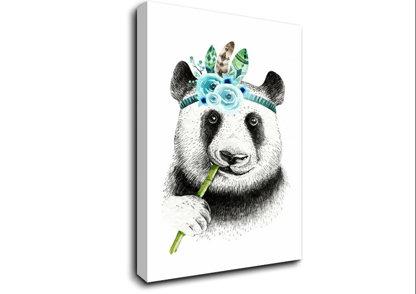 Panda Bamboo Canvas Wall Art
