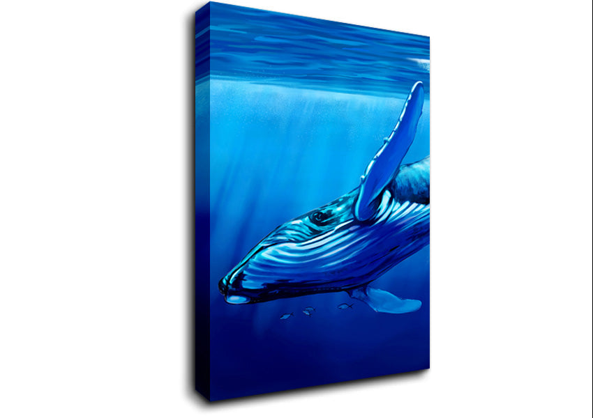 Whale Blues Canvas Wall Art