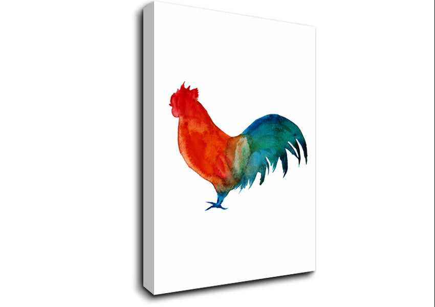 Rainbow Hen Canvas Wall Art