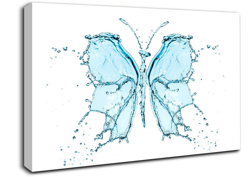 Water Butterfly Canvas Wall Art