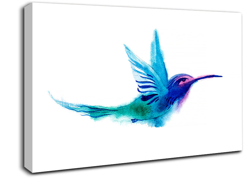 Elegant Rainbow Bird Canvas Wall Art