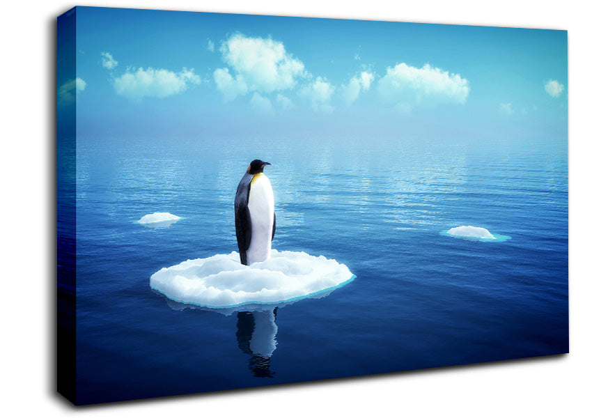 Penguin Drift Canvas Wall Art