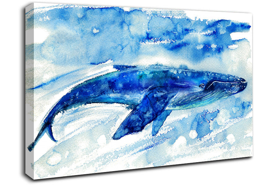 Whale Painting Canvas Wall Art