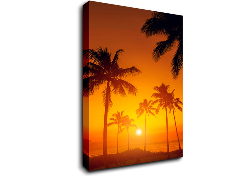 Stunning California Sunset Canvas Wall Art