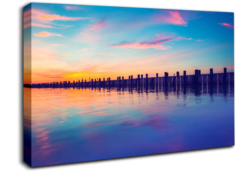 Tranquil Ocean Sunset Canvas Wall Art