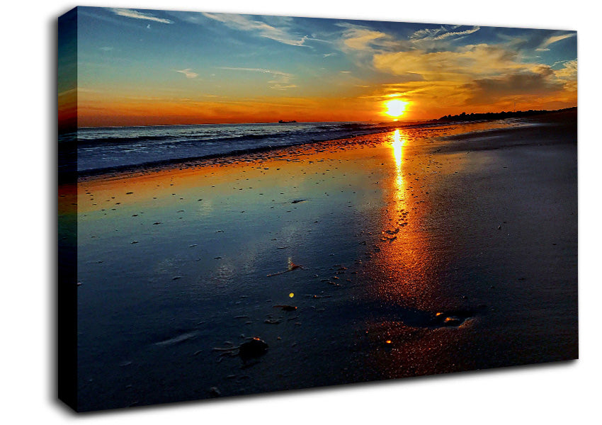 Sparkling Orange Glow Canvas Wall Art