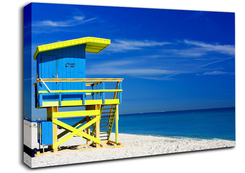 Life Guard Hut Canvas Wall Art