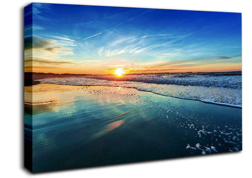 Turquoise Ocean Swell Canvas Wall Art