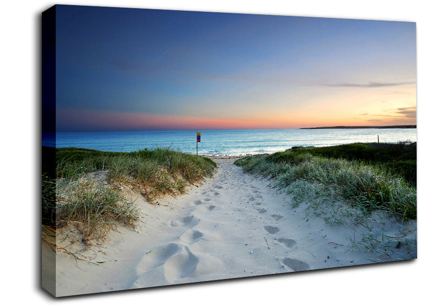Sunrise Beach Walk Canvas Wall Art
