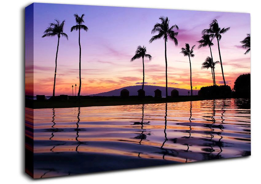 Ripples At Sunset Canvas Wall Art