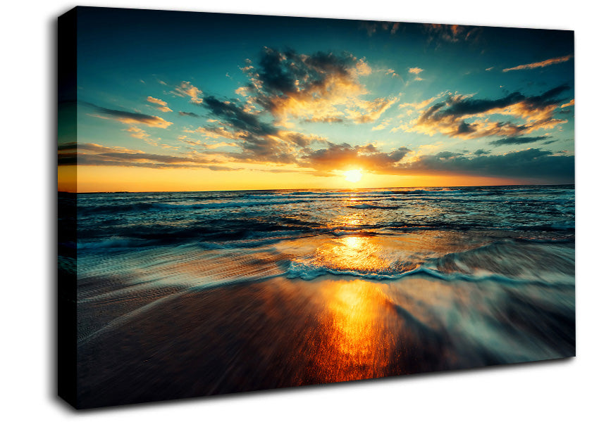 Fire Sunset Glow Canvas Wall Art