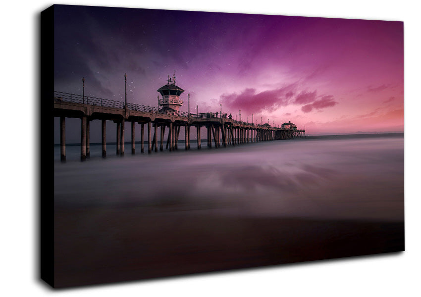 Stars In The Pink Skies Canvas Wall Art