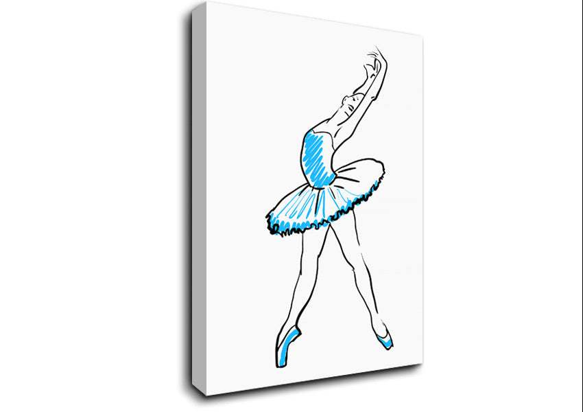 Blue Ballerina 1 Canvas Wall Art