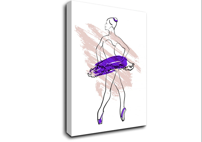 Purple Ballerina 1 Canvas Wall Art