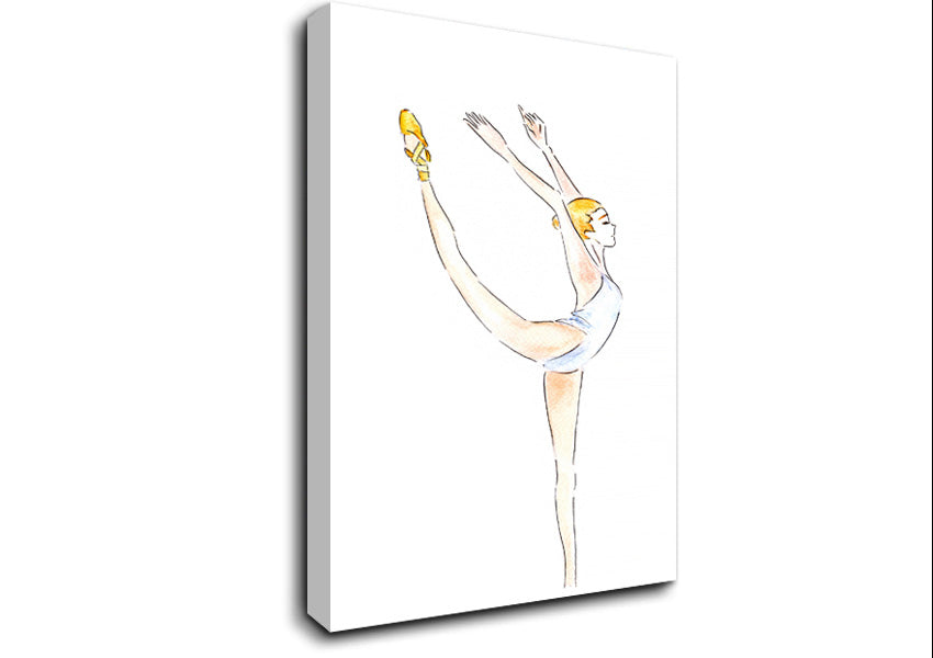 White Ballerina 1 Canvas Wall Art