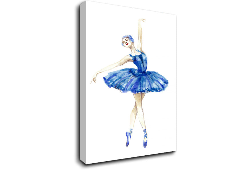 Blue Ballerina 4 Canvas Wall Art