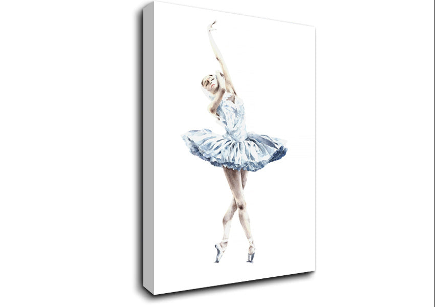 White Ballerina 3 Canvas Wall Art