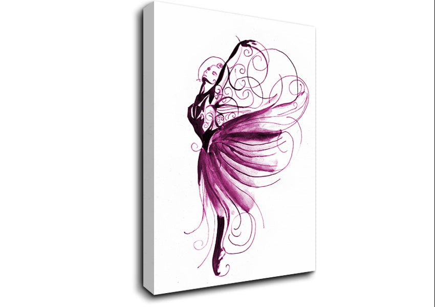 Purple Ballerina 2 Canvas Wall Art