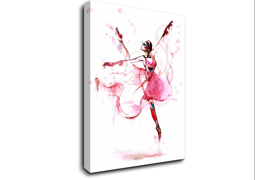 Pink Ballerina 1 Canvas Wall Art