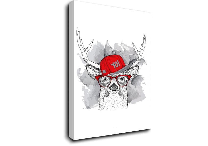 Sid The StagA Canvas Wall Art