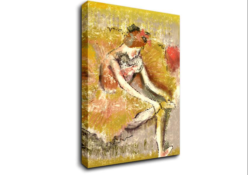 Golden Ballerina 1 Canvas Wall Art