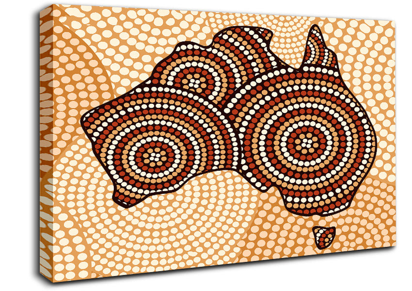 Aboriginal Map Canvas Wall Art