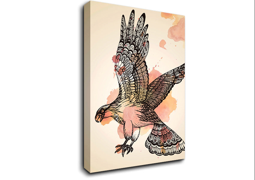 Indian Eagle Canvas Wall Art